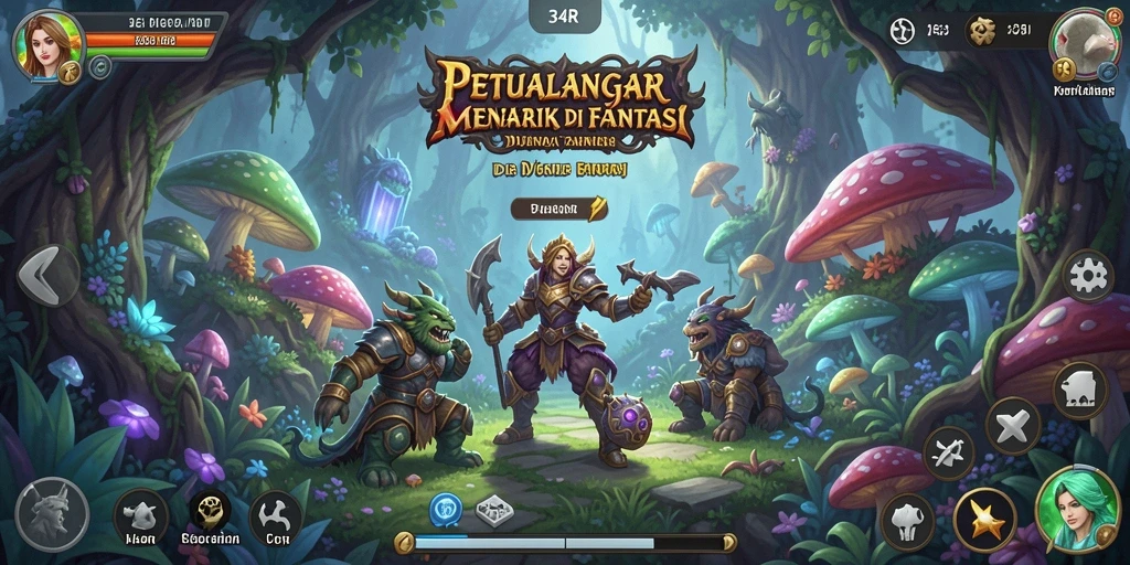 Screenshot utama dari gameplay petualangan 34R yang menakjubkan.