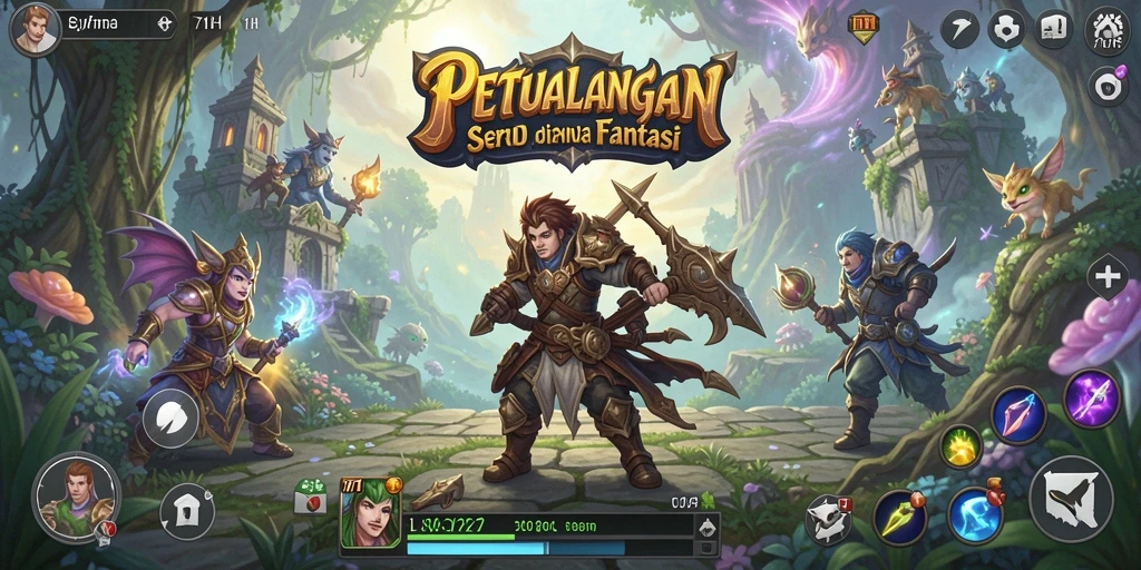 Tangkapan layar gameplay seru di dunia petualangan 71H.