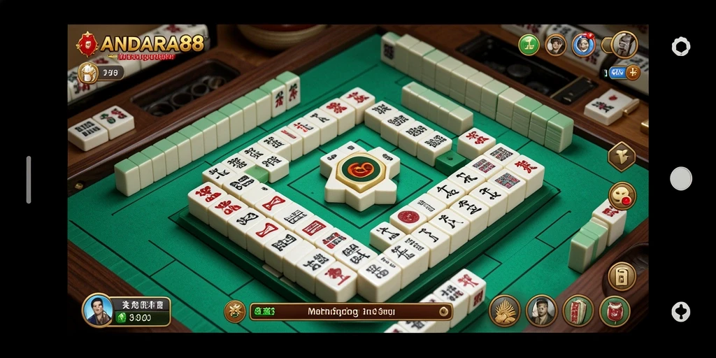 Tampilan screenshot ANDARA88 menunjukkan gameplay Mahjong yang seru.