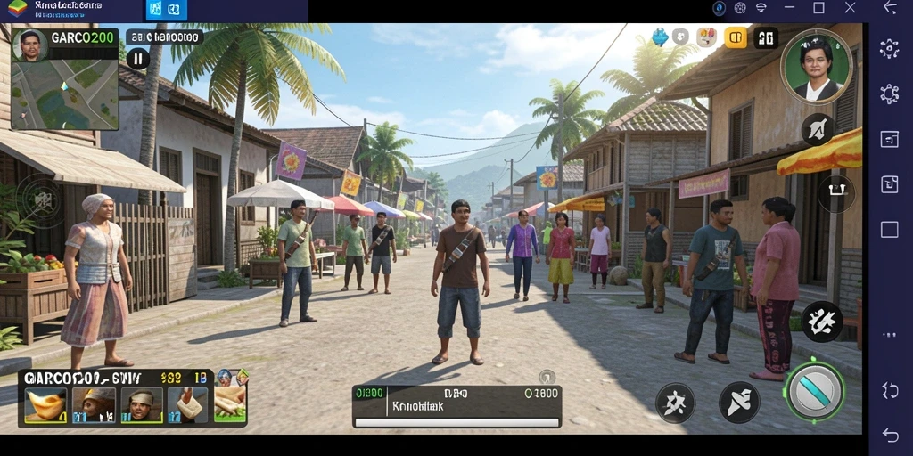 Tangkapan layar dari gameplay GARCO200 yang menampilkan interaksi karakter.