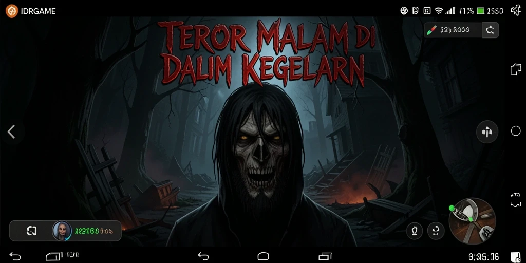 Screenshot gameplay yang menunjukkan suasana menyeramkan dan mencekam.
