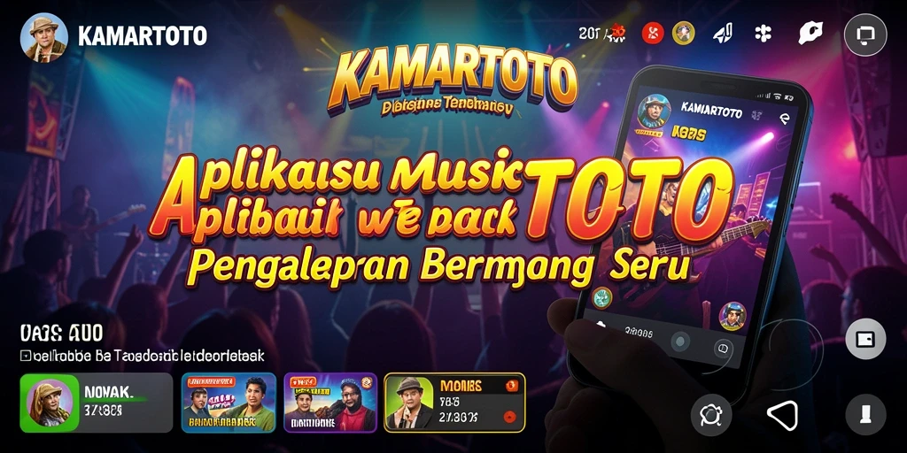 Tampilan gameplay KAMARTOTO yang menarik dengan berbagai lagu.