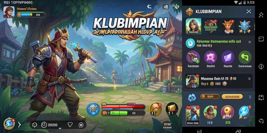 Screenshot utama KLUBIMPIAN menampilkan antarmuka pengguna yang sederhana dan fungsional.