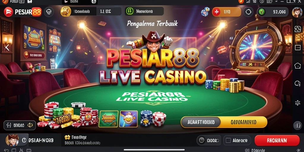 Tampilan menarik dari gameplay Live Casino PESIAR88.