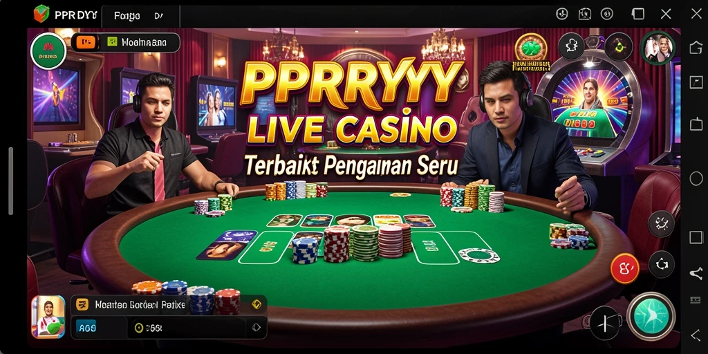 Gameplay seru PPRRYY di kasino langsung dengan dealer profesional.