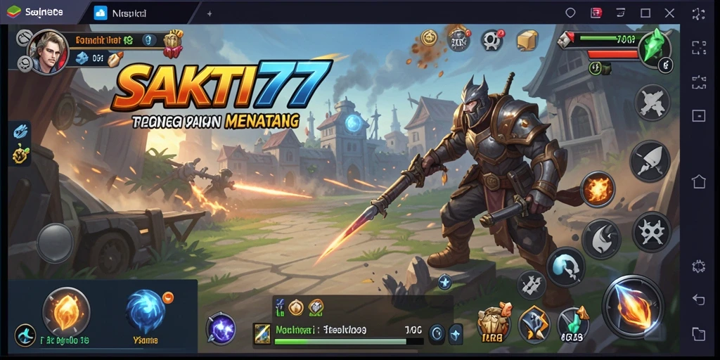 Screenshot gameplay SAKTI77 menampilkan pertempuran strategi yang intens.