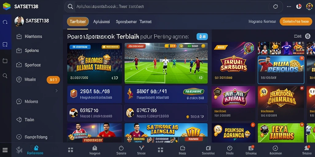 Screenshot utama SATSET138 menampilkan fitur taruhan olahraga yang menarik.