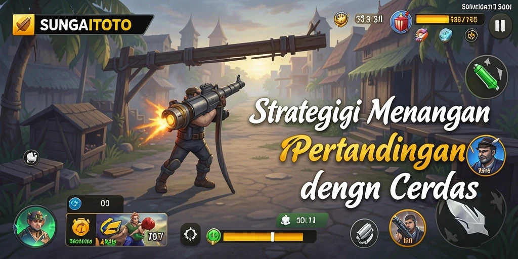 Tangkapan layar SUNGAITOTO menampilkan aksi pertempuran yang strategis.