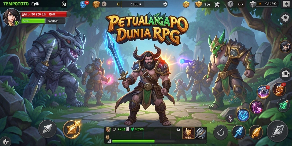 Tampilan gameplay TEMPOTOTO yang menakjubkan di dunia RPG.