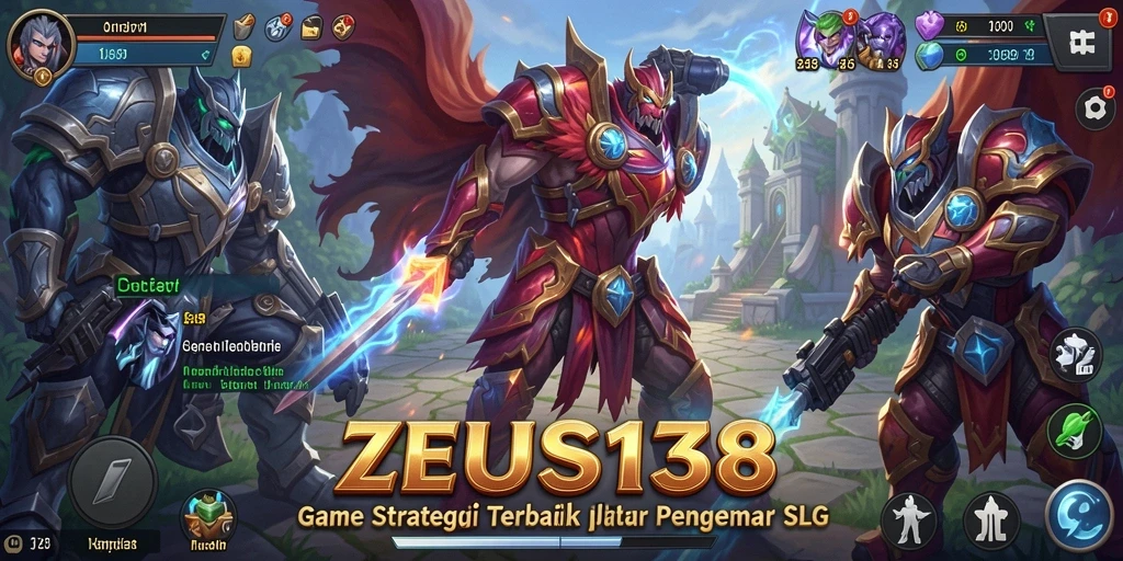 Screenshot gameplay yang menunjukkan strategi pertempuran dalam ZEUS138.